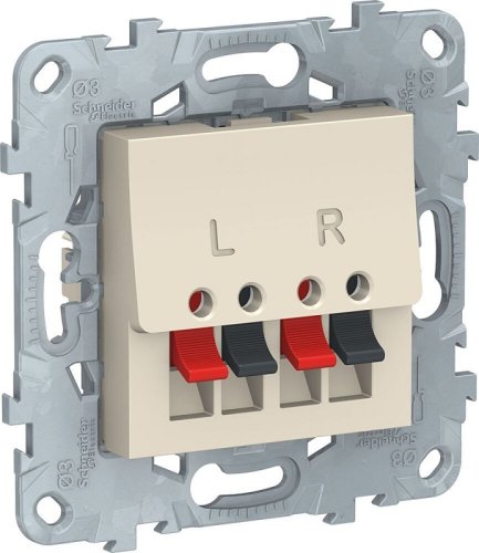 Розетка аудио без рамки Schneider Electric Unica New 1-м бежевый картинка